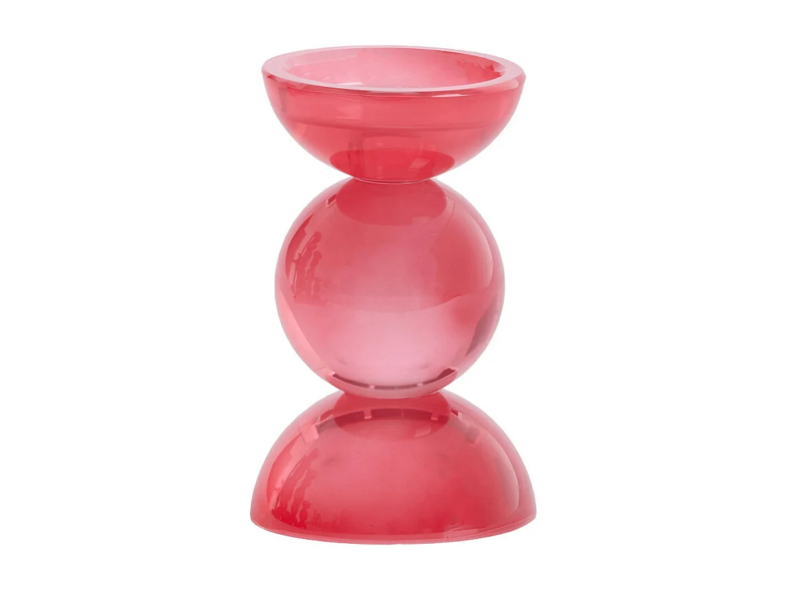 Bougeoir ITINGA - Ø9,5x15,5cm - Rouge