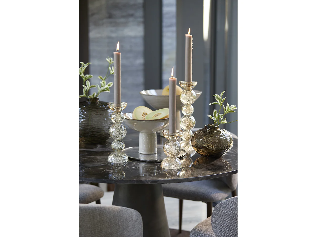 Bougeoir ITINGA - Ø10x26,5cm - Orange