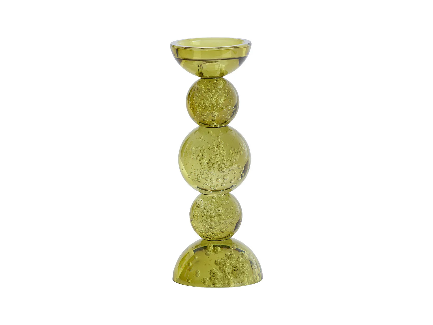Bougeoir ITINGA - Ø10x26,5cm - Vert