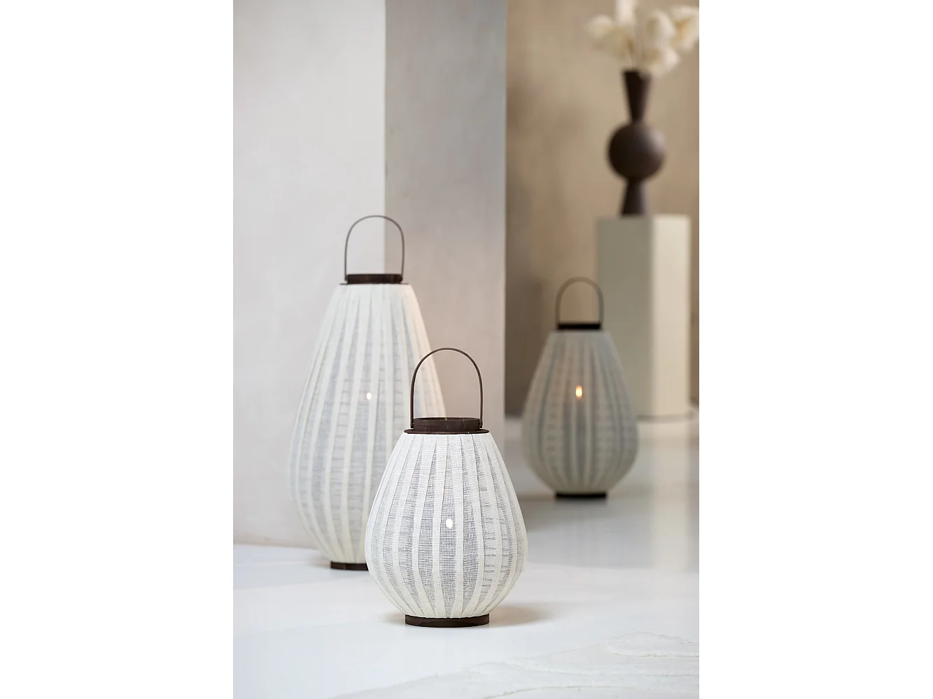 Lanterne DAZIO - Ø38x70cm - Marron