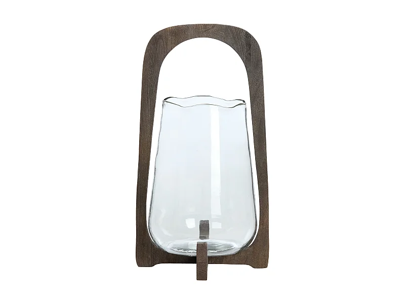 Lanterne ANOSY - Ø26x48cm - Marron