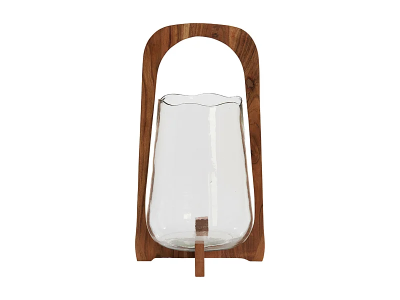 Laterne ANOSY - Ø26x48cm - Braun