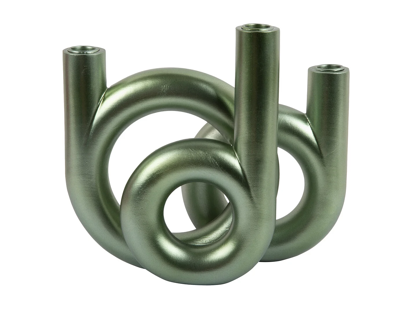 Kerzenständerringe Medium - Metallic Dschungelgrün