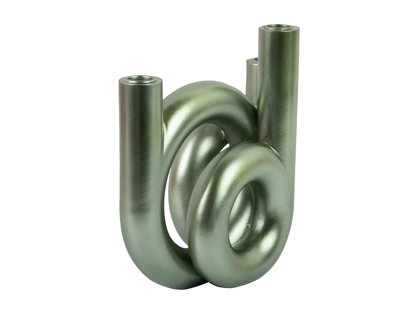 Kerzenständerringe Medium - Metallic Dschungelgrün