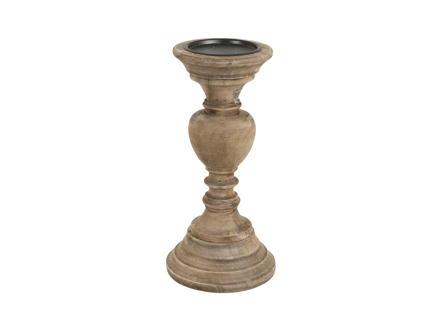 Bougeoir RAVENNA - Ø13x27cm - Marron
