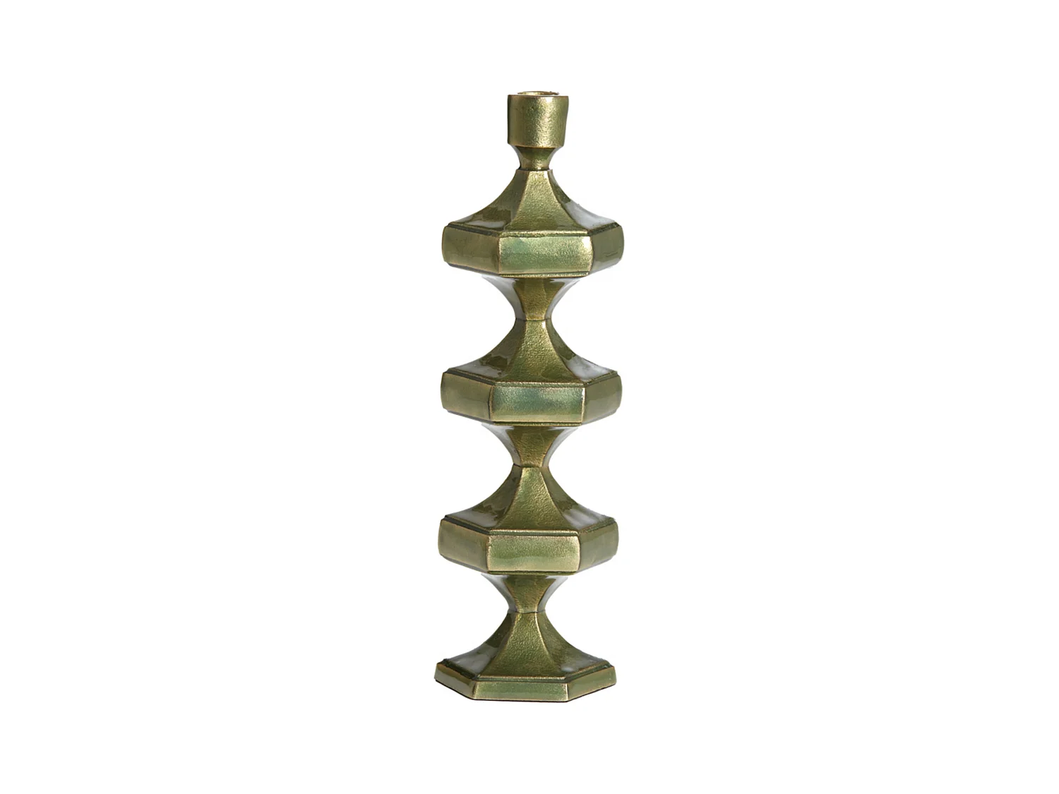 Bougeoir WAMBIRI - 10x9x33cm - Vert