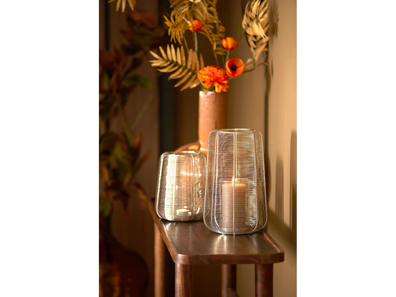 Lanterne ADETA - Ø19,5x30cm - Argent