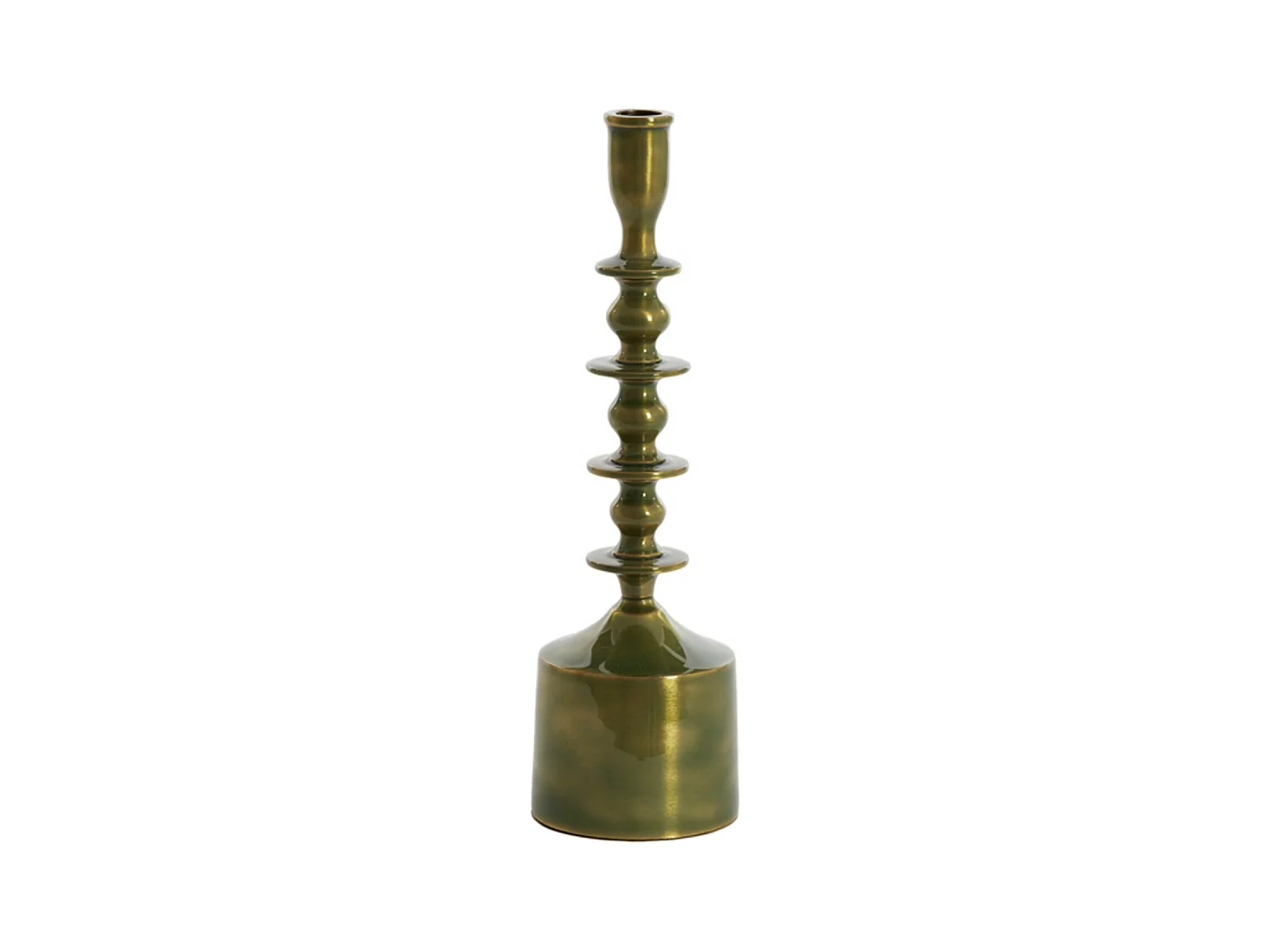 Bougeoir MERAKO - Ø10x34,5cm - Vert