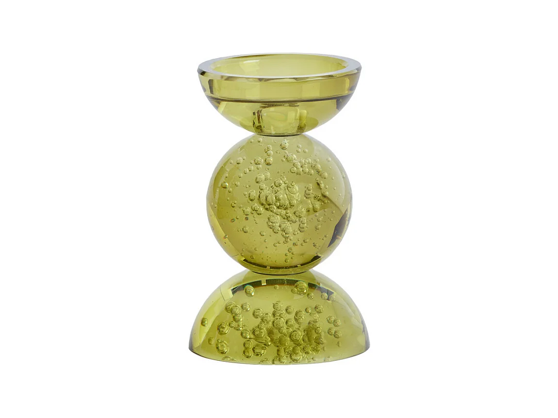 Bougeoir ITINGA - Ø9,5x15,5cm - Vert