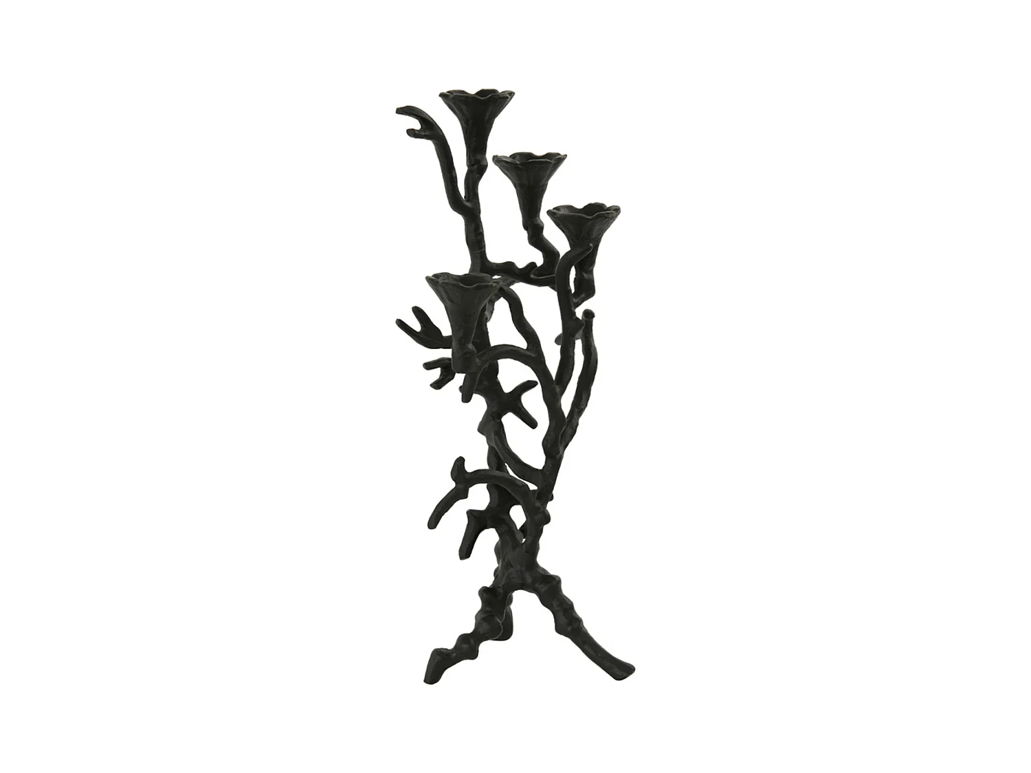 Bougeoir ABAZIA - 22x13x42cm - Noir