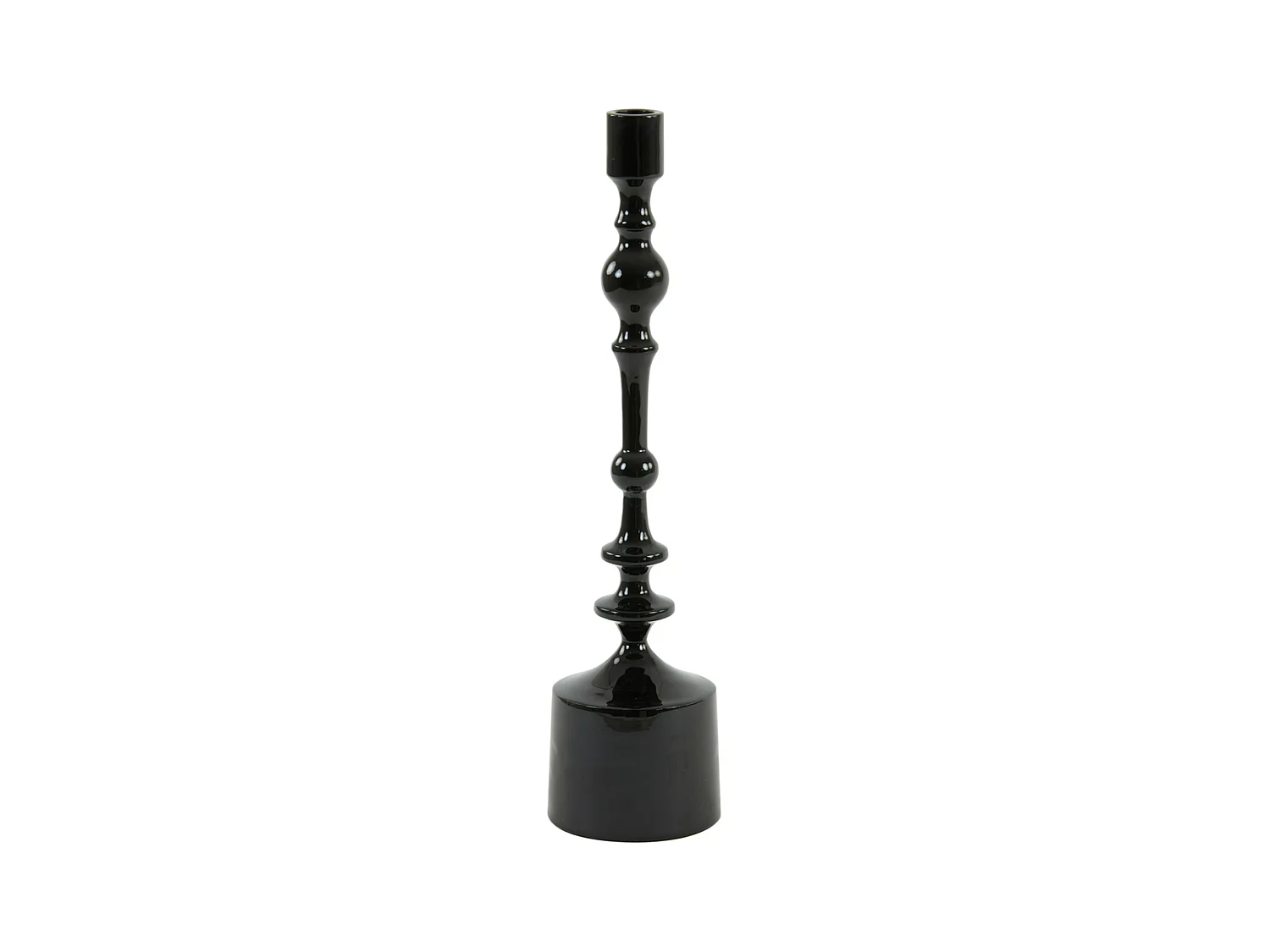 Bougeoir SHEVA - Ø10x42cm - Noir