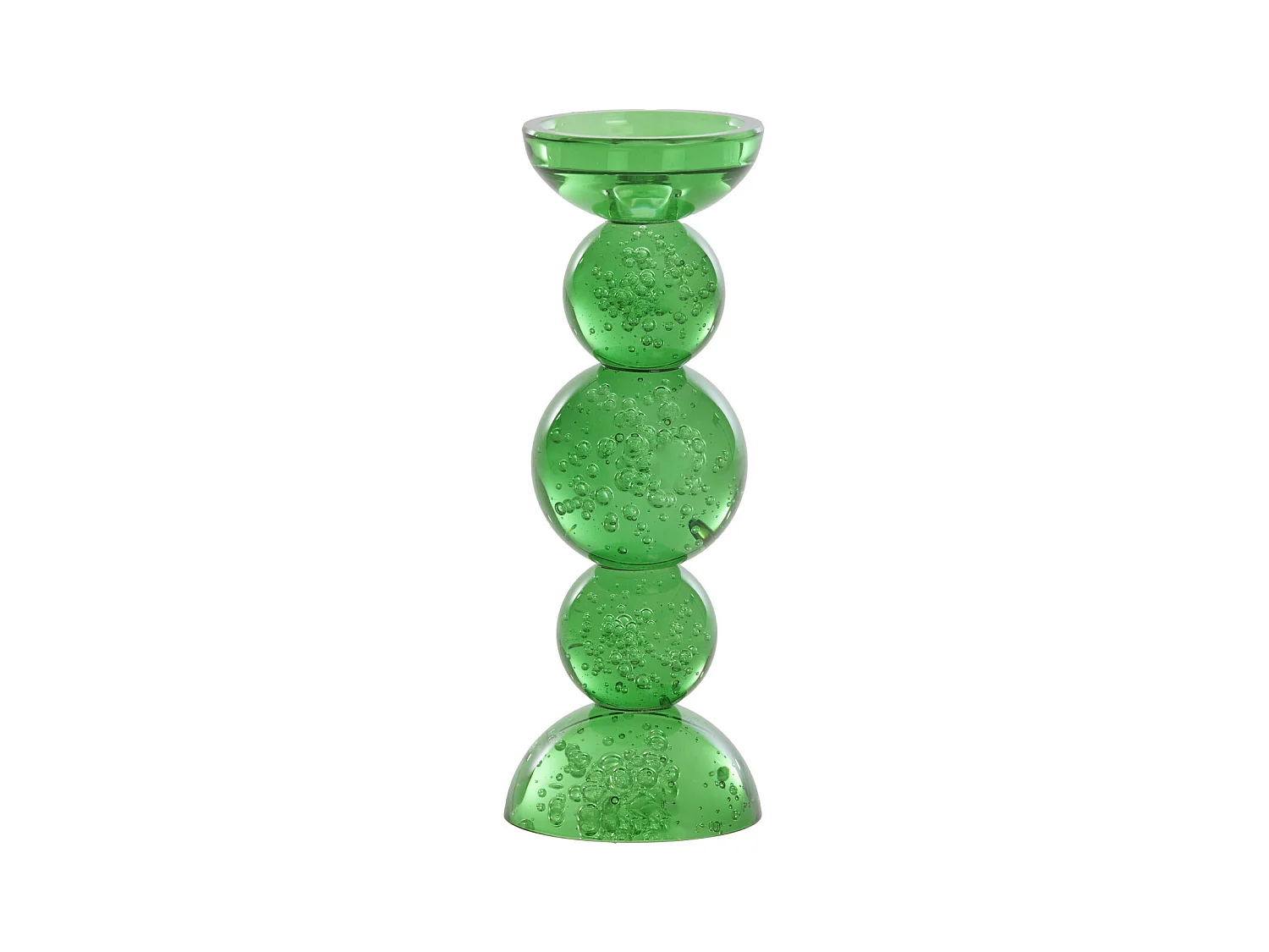 Bougeoir ITINGA - Ø10x26,5cm - Vert