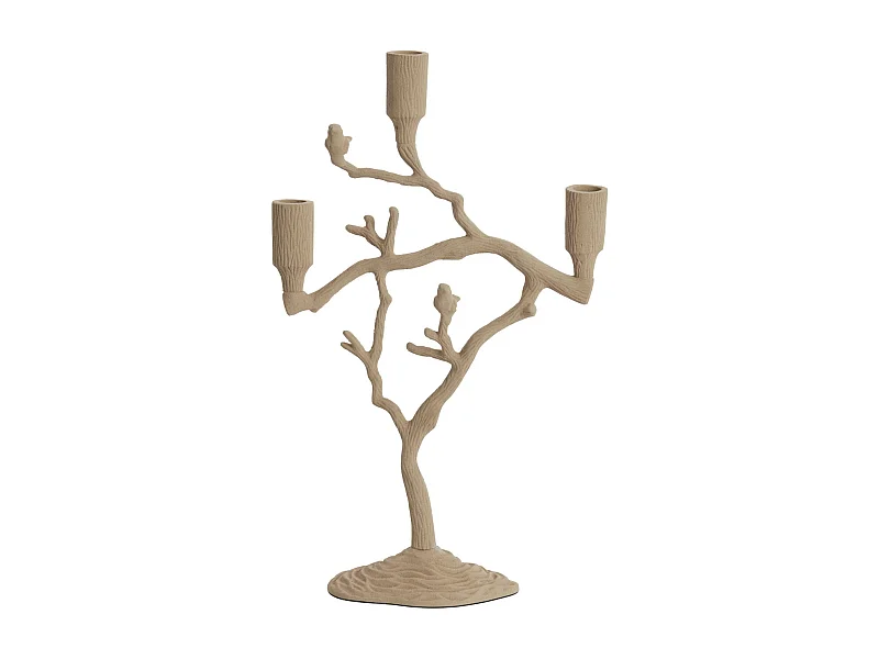 Candelabro JARDIA - 26x11x42cm - Marrón