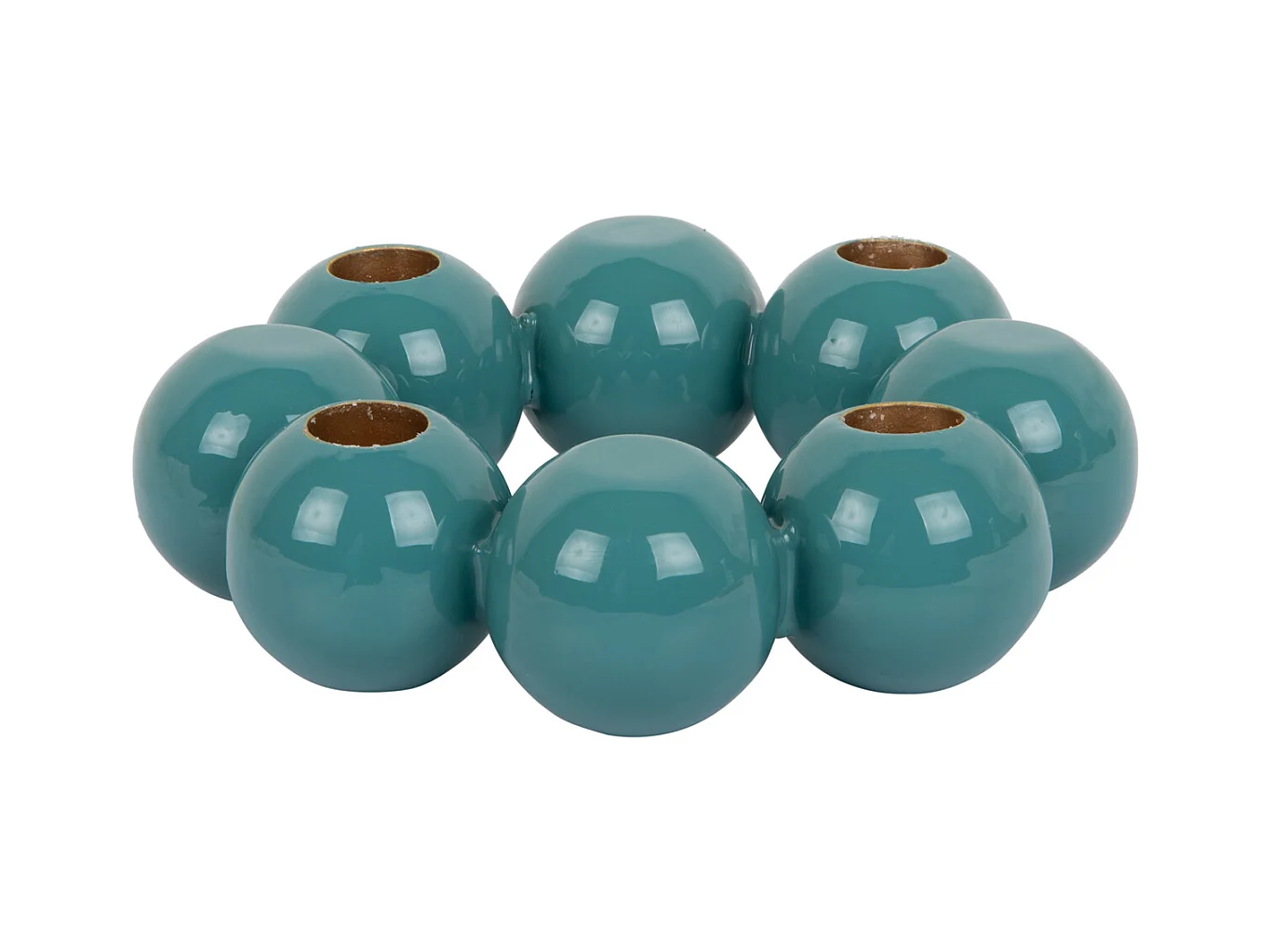 Bougeoir Bulles Rond - Bleu turquoise