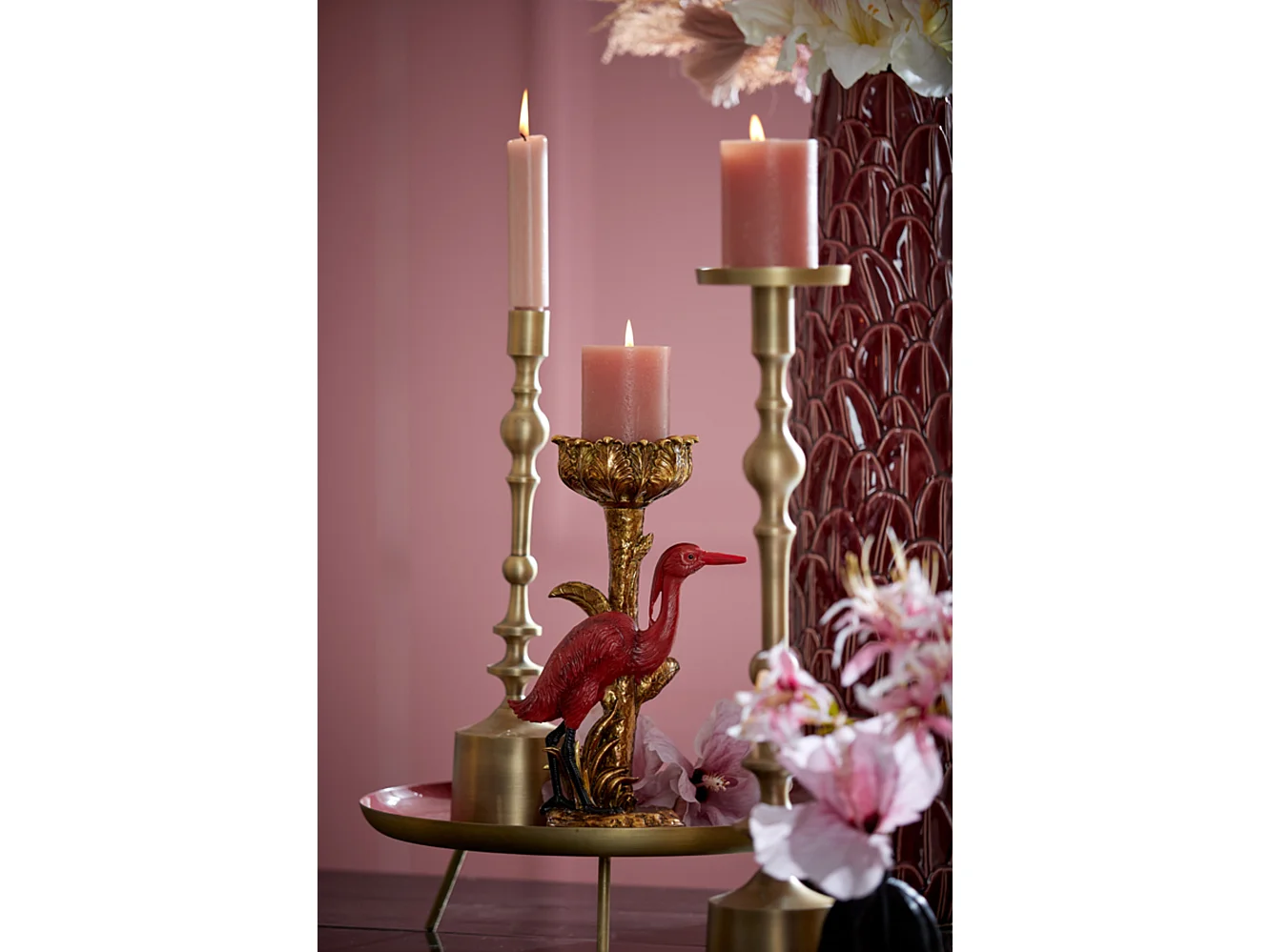 Bougeoir SHEVA - Ø10x42cm - Bronze