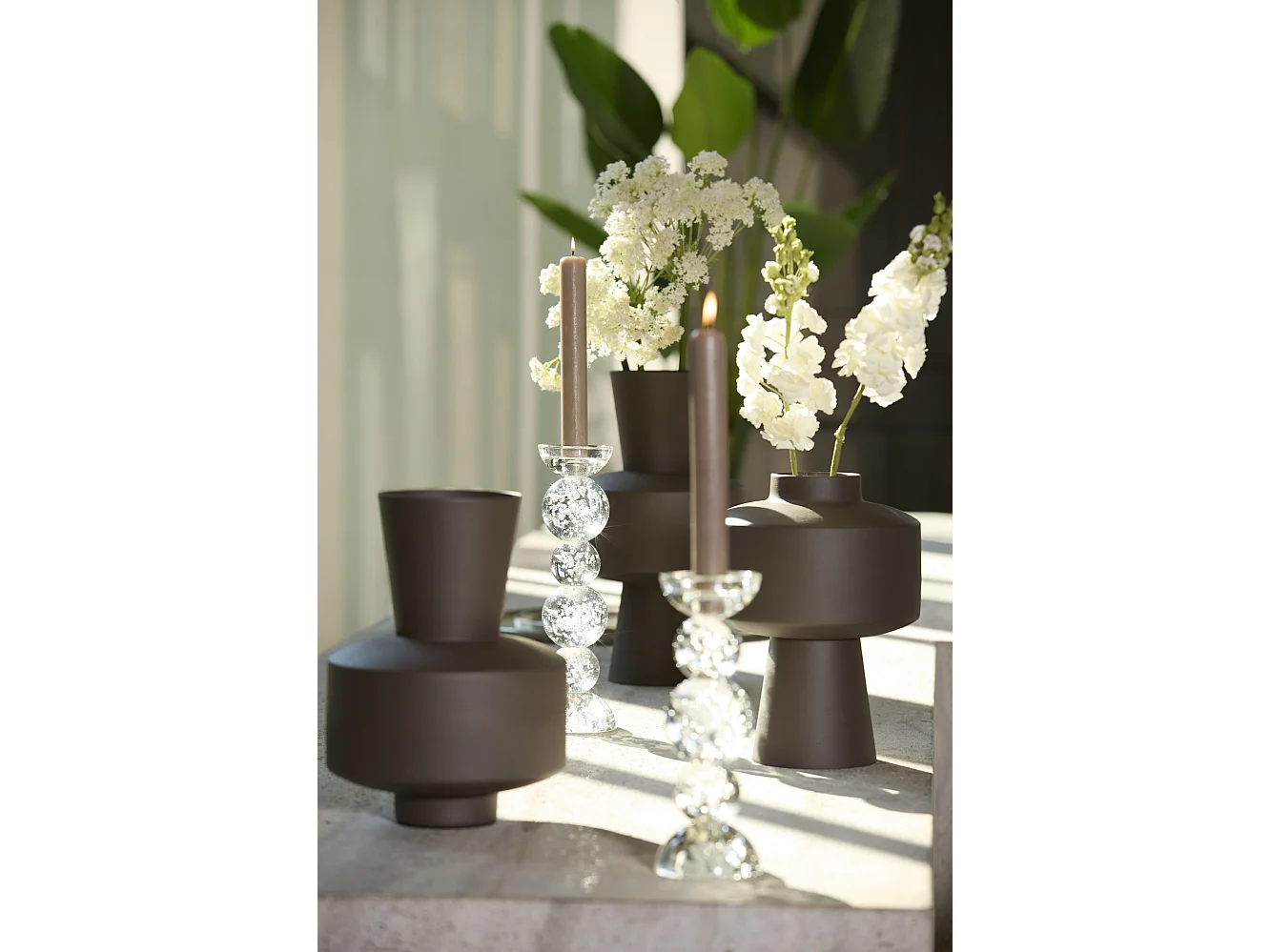 Bougeoir ITINGA - Ø9,5x34cm - Transparent