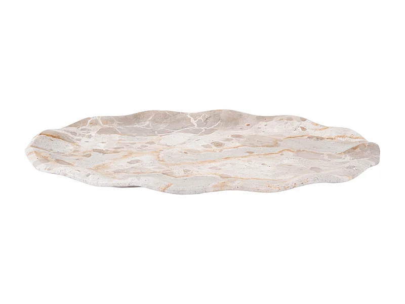 Bandeja Ondulada Ovalada Grande - Marrón