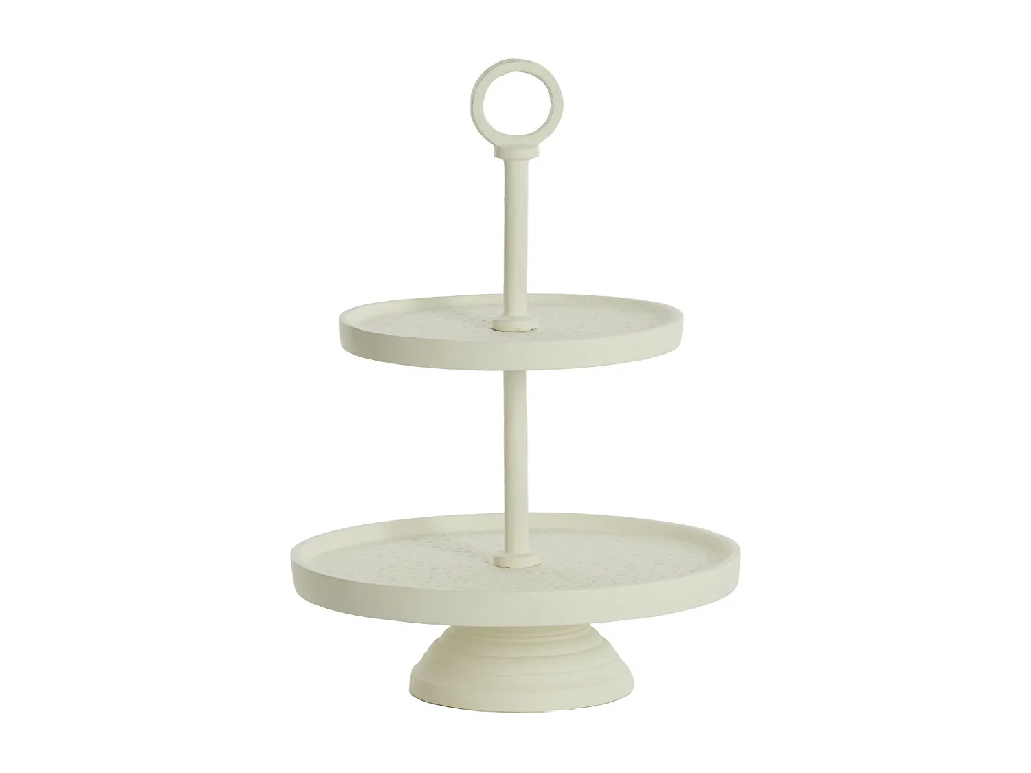 Etagere LUTEK - Ø24x37cm - Blanc