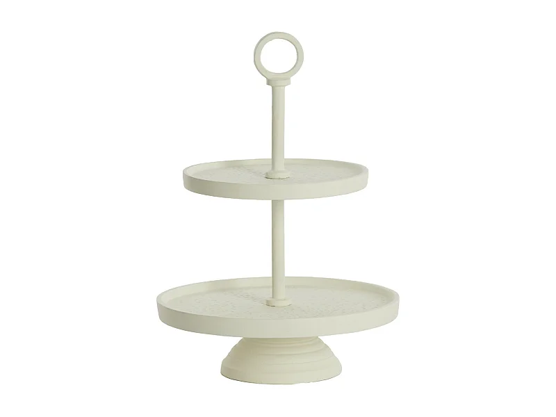 Etagere LUTEK - Ø24x37cm - Blanc