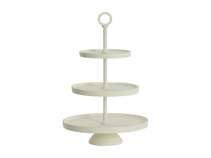 Etagere LUTEK - Ø32x48cm - Wit