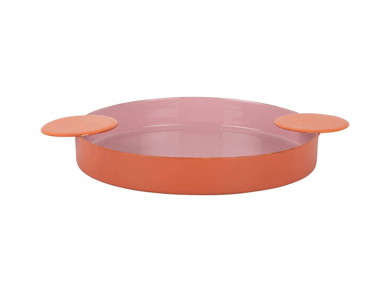 Plateau Double Funky Large - Rose doux et orange vif