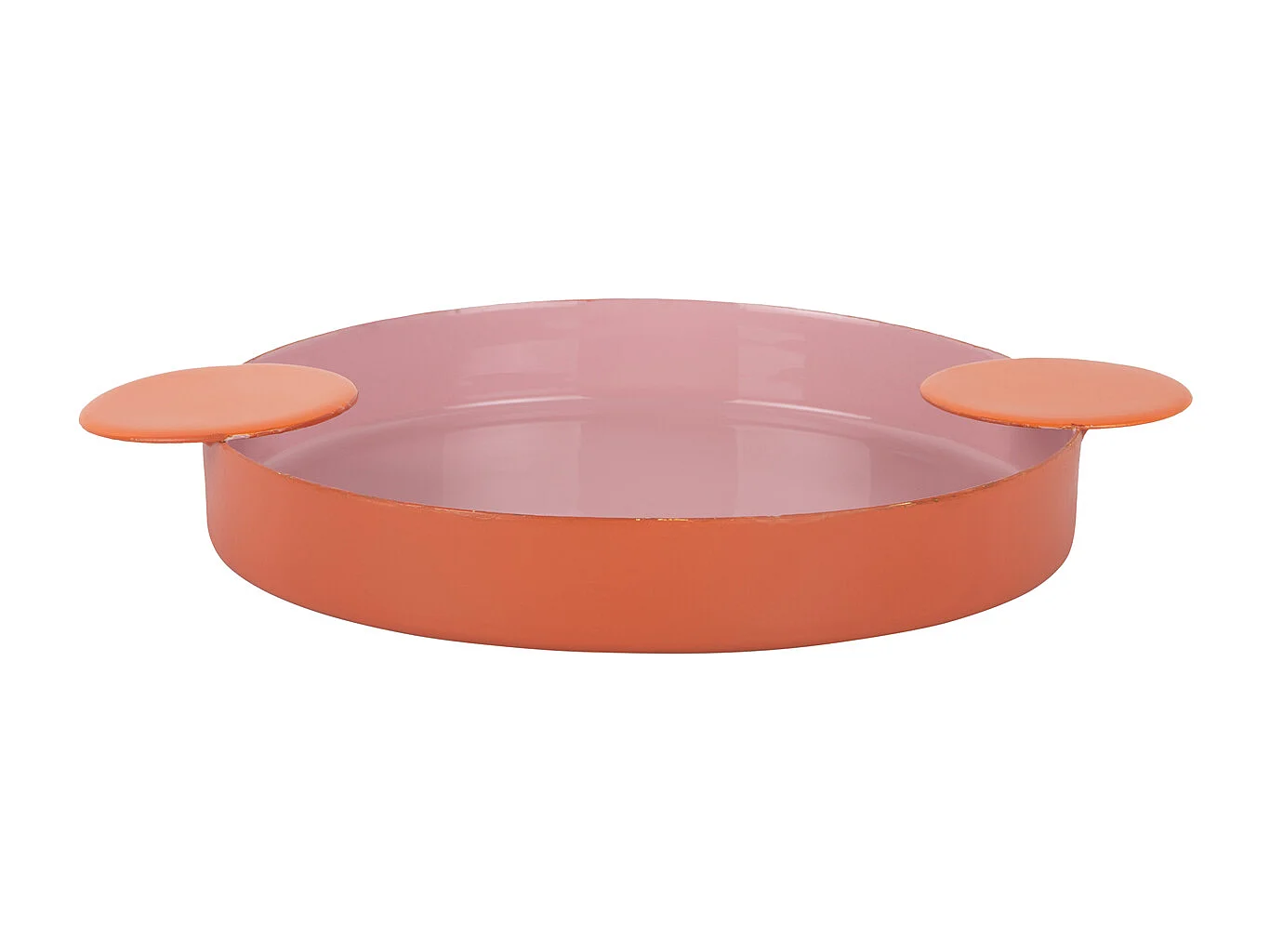 Plateau Double Funky Large - Rose doux et orange vif
