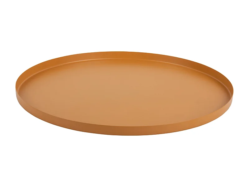 Plateau de service rond moyen - Jaune ocre
