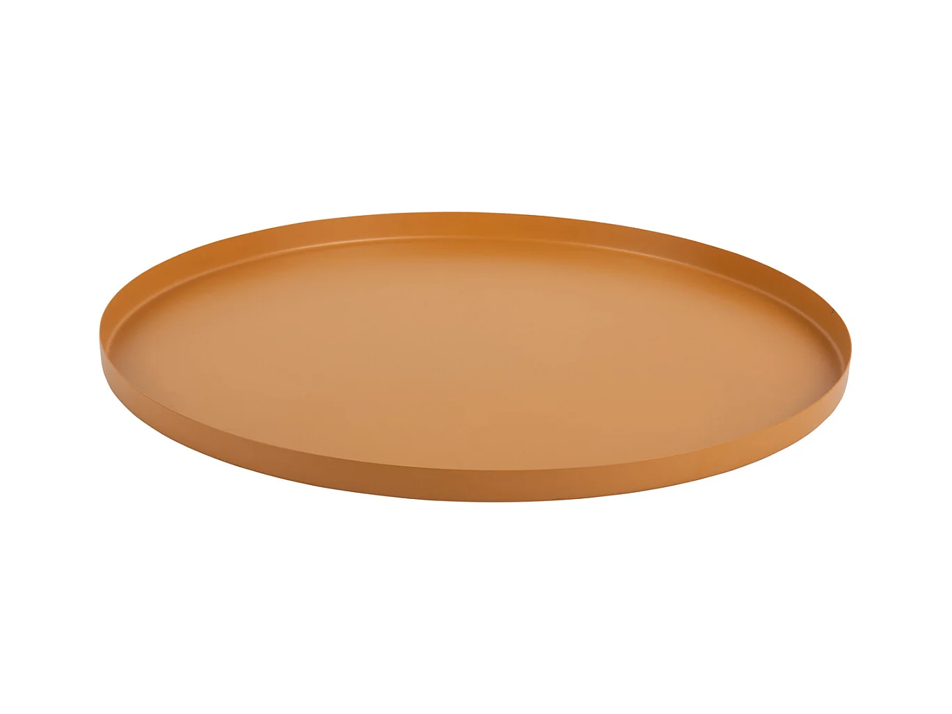 Plateau de service rond moyen - Jaune ocre