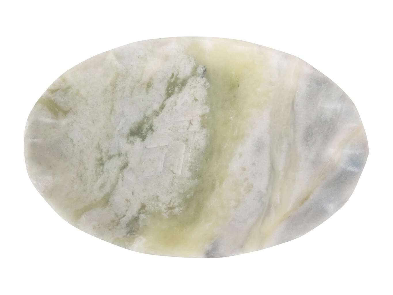 Plateau ovale ondulé petit format - Vert himalayen