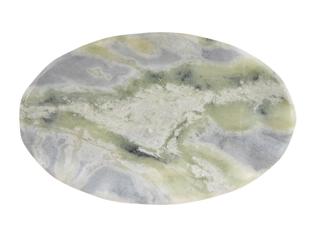 Plateau ovale ondulé grand format - Vert himalayen