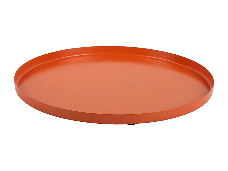 Bandeja Servir Redonda Pequeña - Naranja Brillante