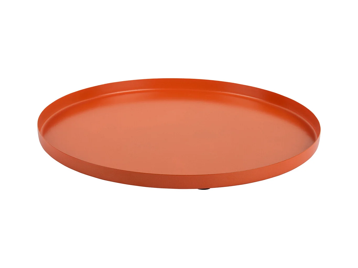 Plateau Servir Rond Petit - Orange Vif