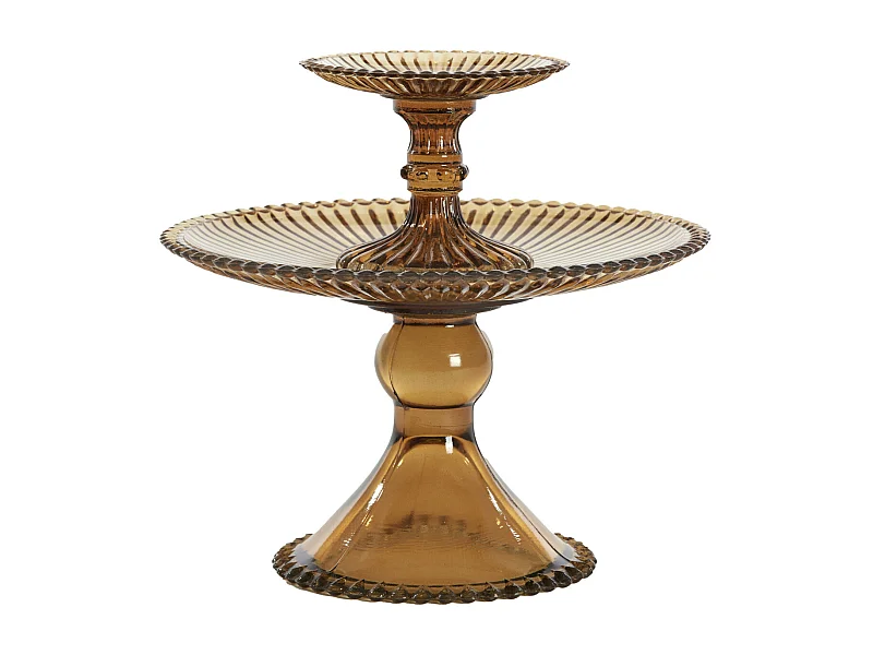 Etagere BURONDA - Ø25x23cm - Bruin