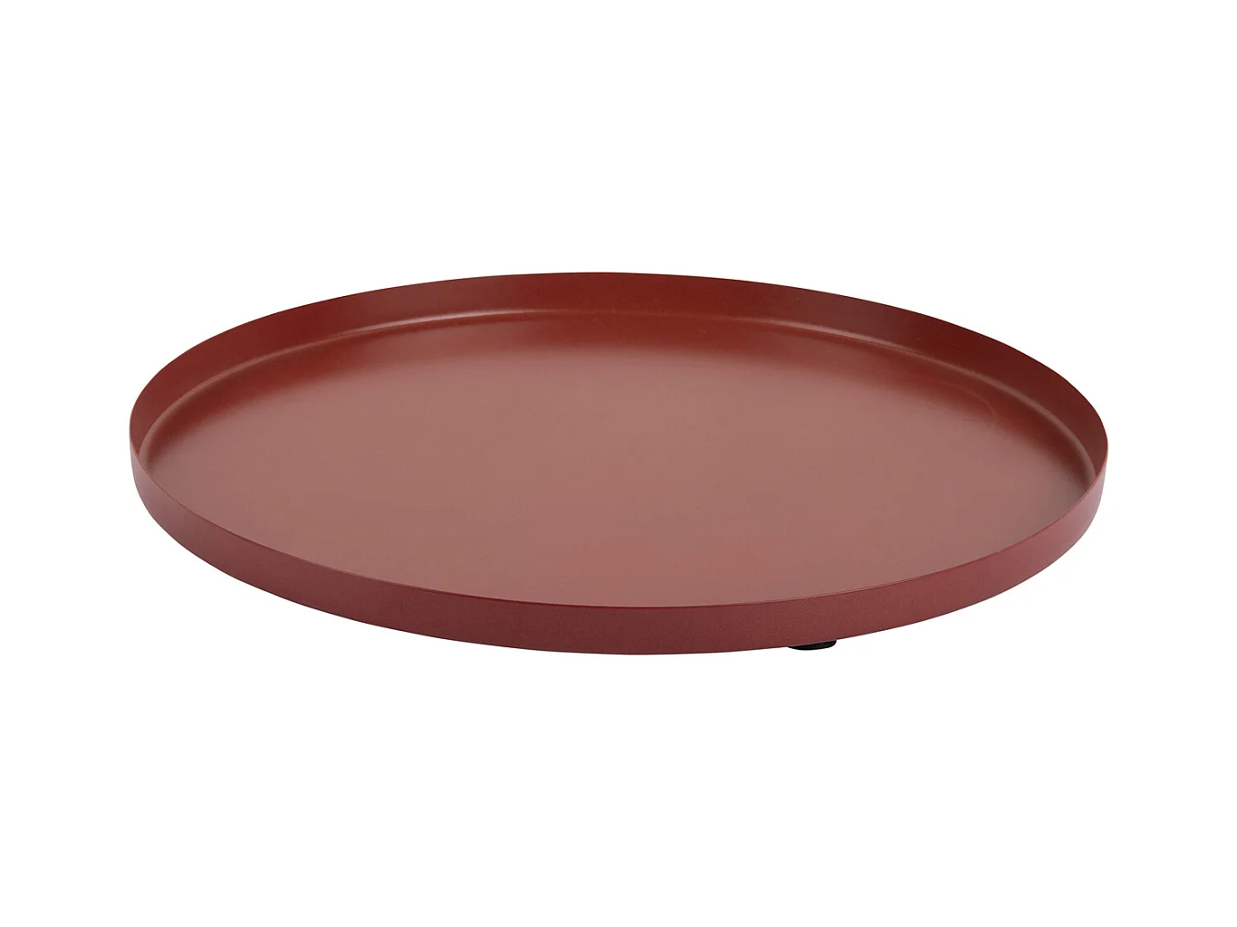 Plateau Servir Rond Petit - Ocre Rouge