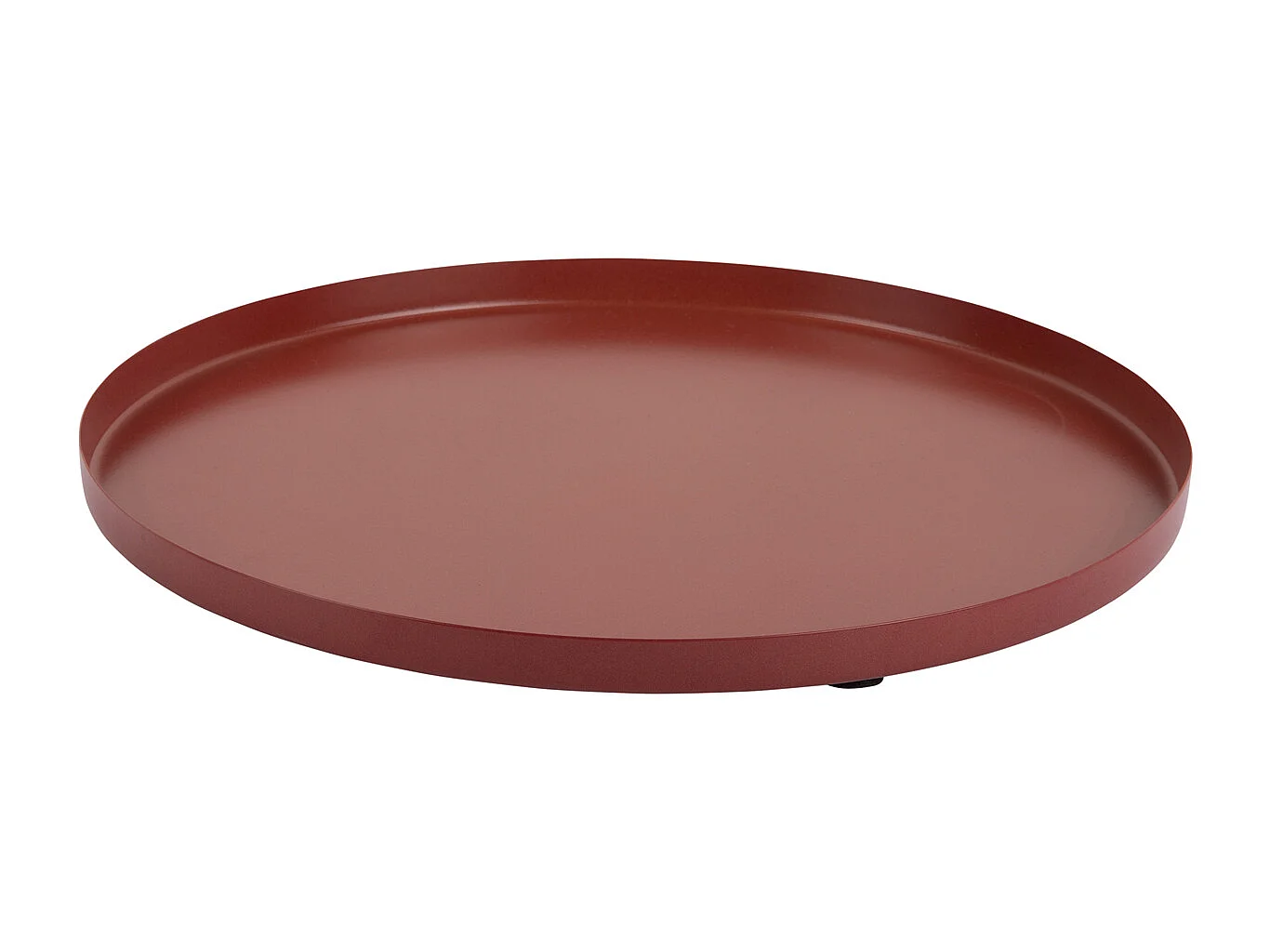 Plateau Servir Rond Petit - Ocre Rouge