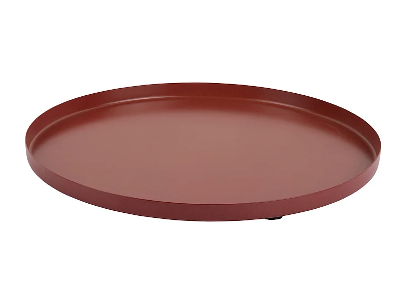 Plateau Servir Rond Petit - Ocre Rouge