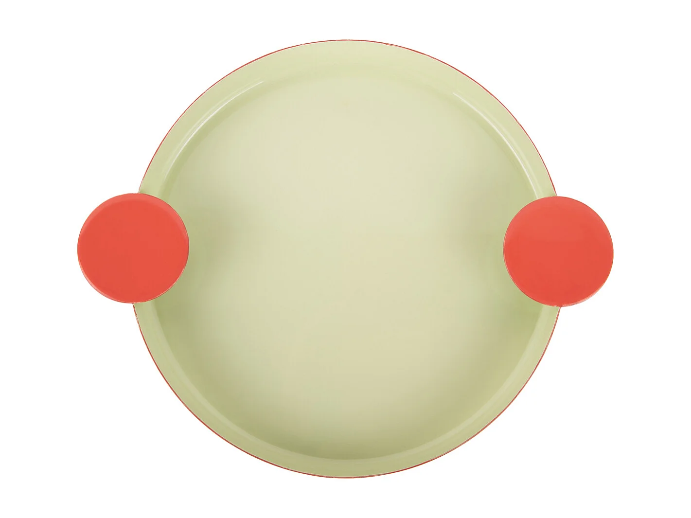 Plateau Double Funky Medium - Vert tendre et rouge écarlate