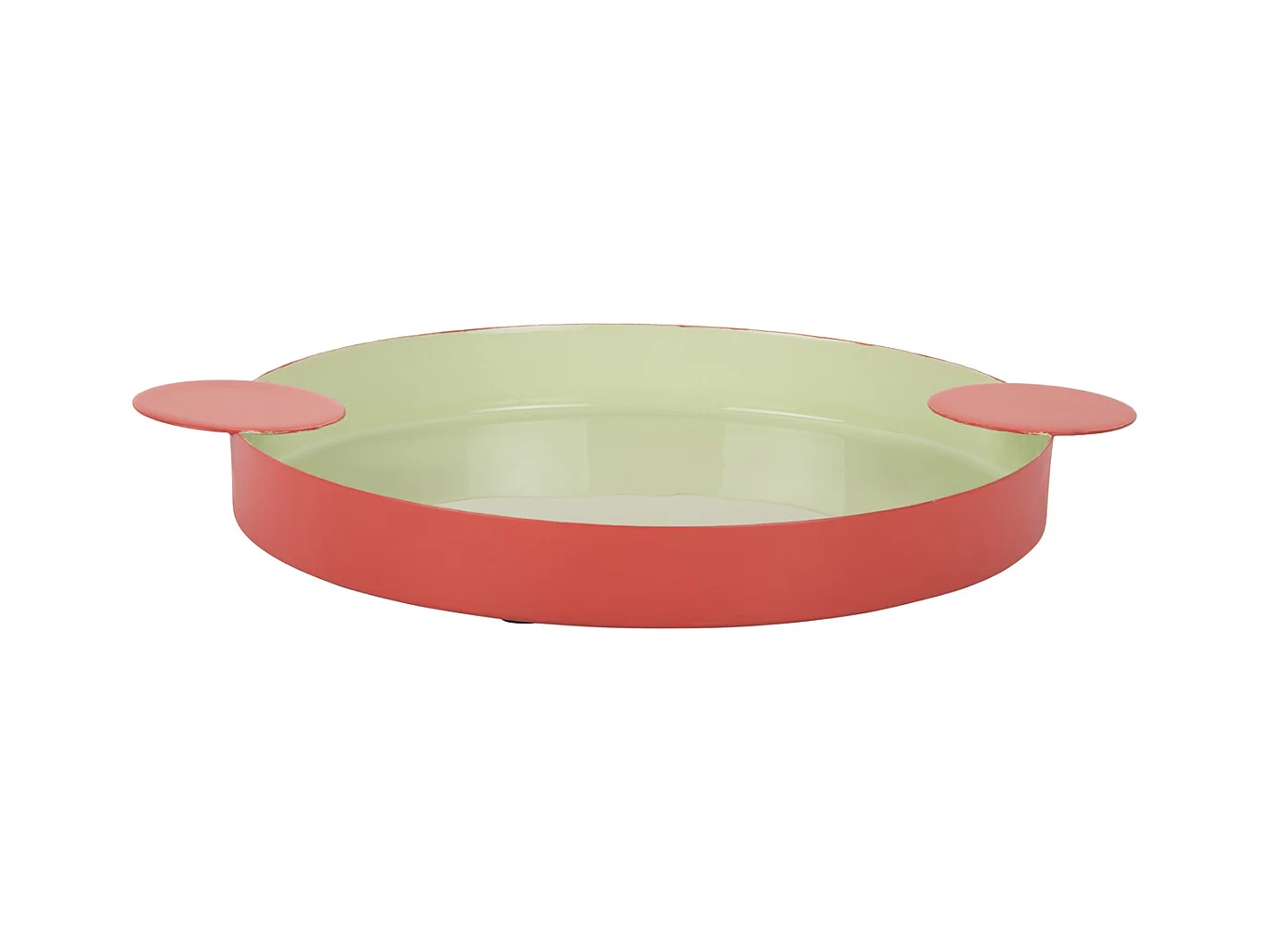 Dienblad Double Funky Medium - Soft green &amp; scarlet red