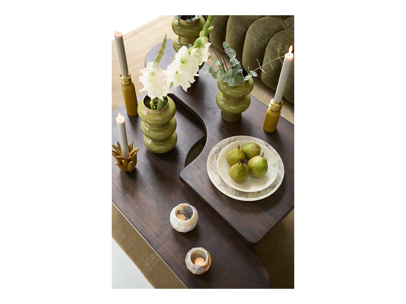 Bol BELAWAN - Ø34x6cm - Blanc