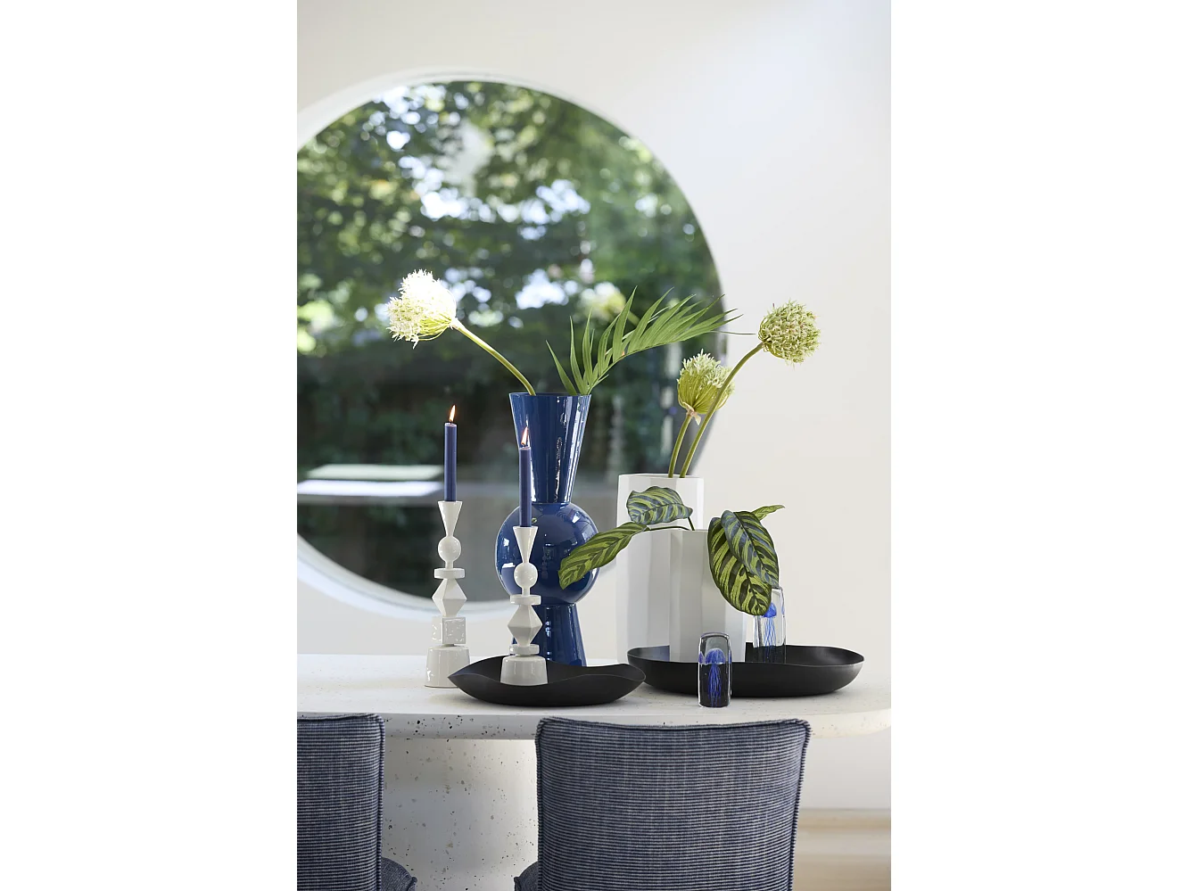 Schaal ANZIO - 33x32x6.5cm - Zwart