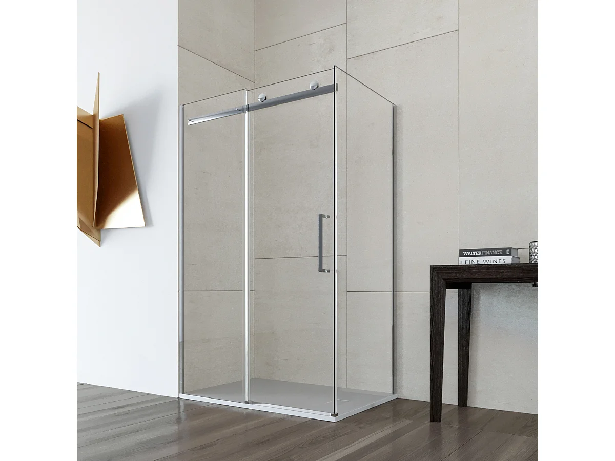 Box Doccia Angolare 75x120 con Anta Scorrevole vetro Cristallo 8mm - Mimosa