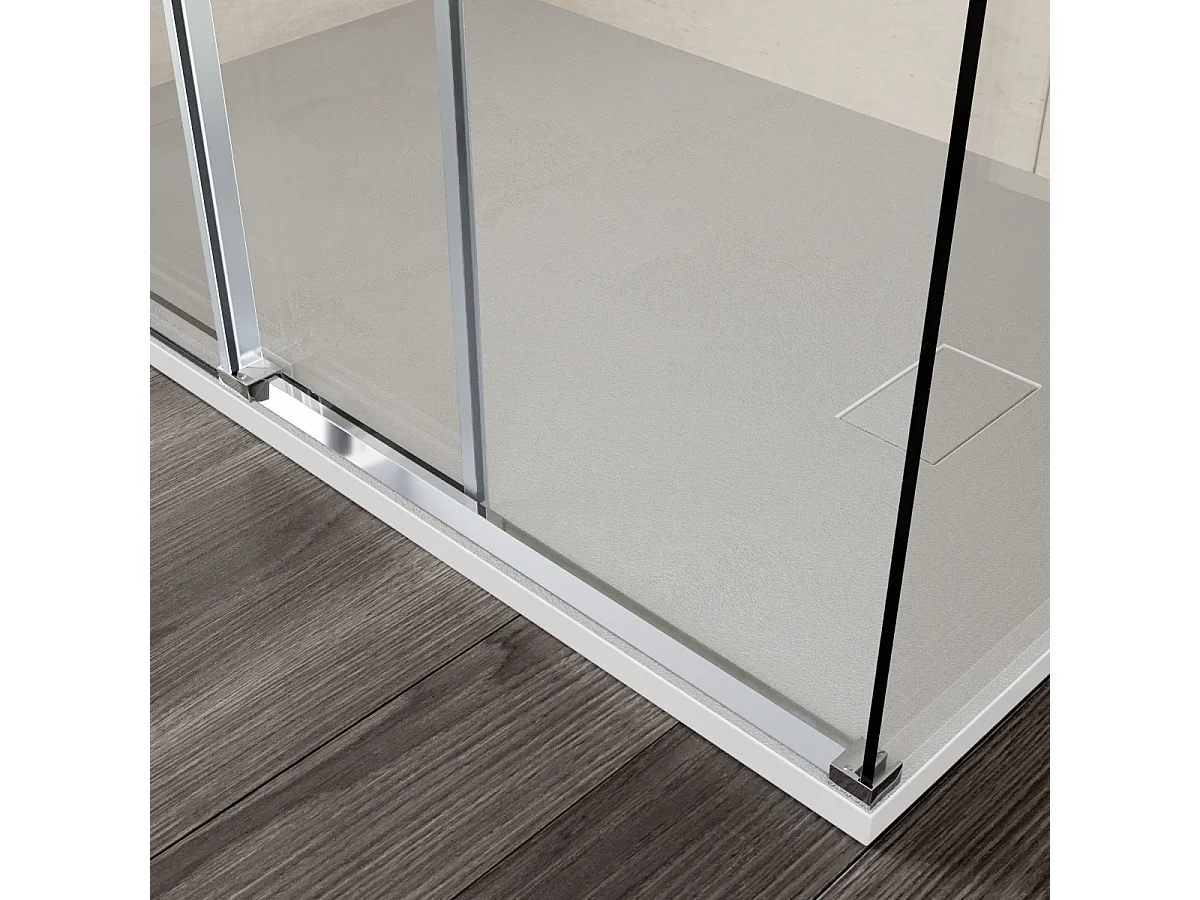 Box Doccia Angolare 70x160 con Anta Scorrevole vetro Cristallo 8mm - Mimosa