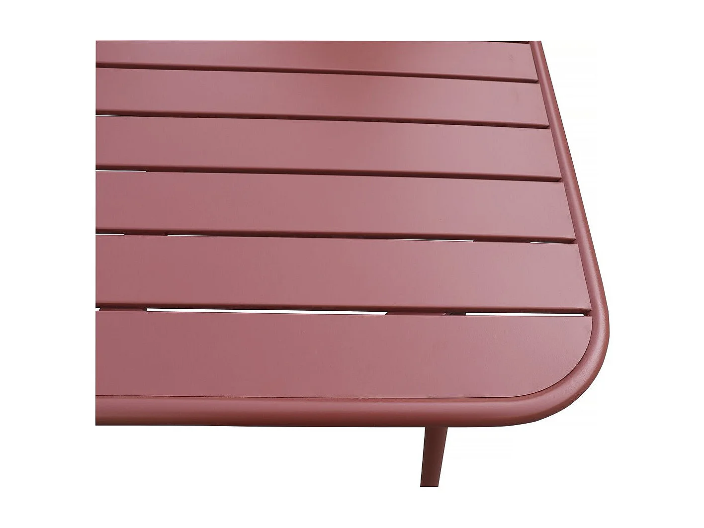 Salon de jardin repas en métal "Bilbao" - 8 places - Terracotta