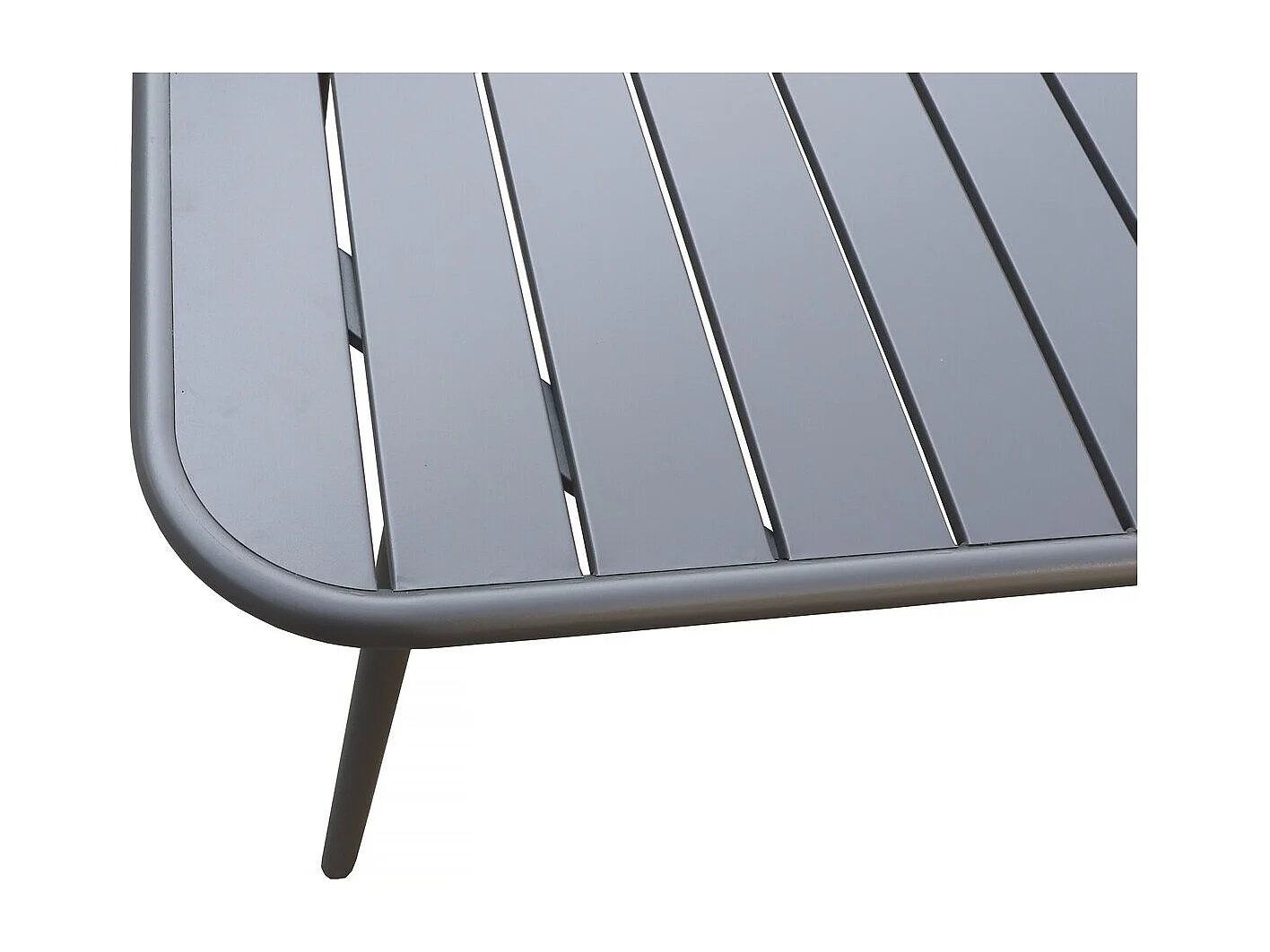 Conjunto de jantar de jardim em metal "Bilbau" - 2 lugares - Cinza