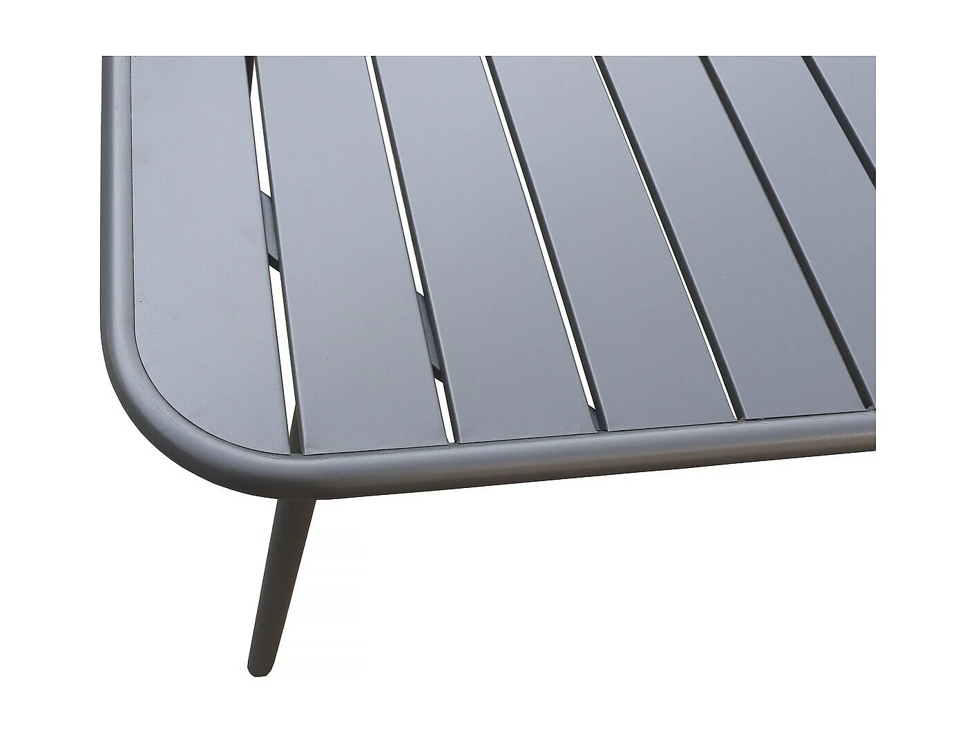 Gartenensemble "Bilbao" aus Metall - 6 Plätze - Grau