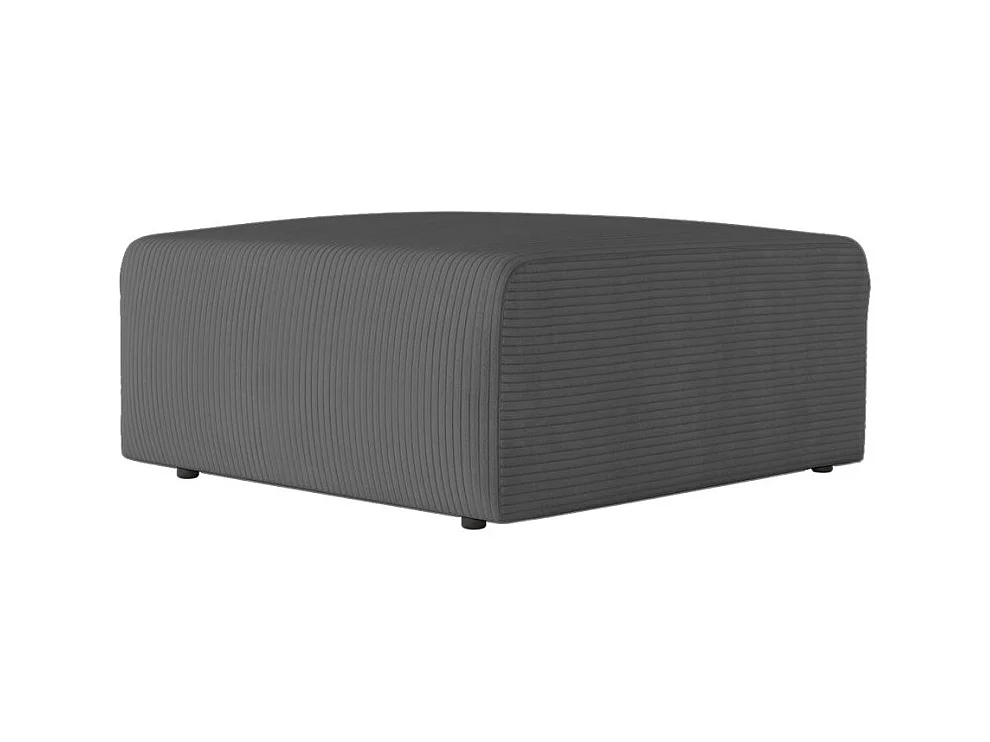 Pouf ROMANE en velours côtelé - Gris