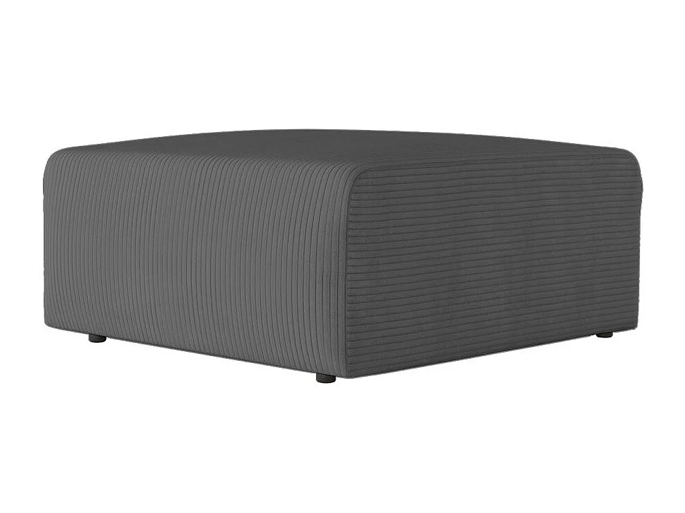 Pouf ROMANE en velours côtelé - Gris