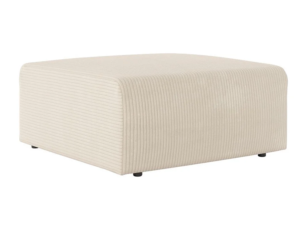 Pouf ROMANE en velours côtelé - Beige