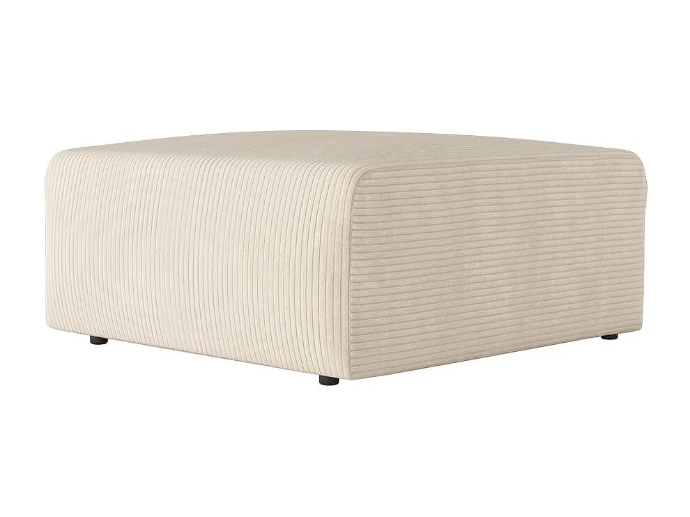 Pouf ROMANE en velours côtelé - Beige