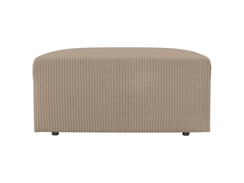 Pouf ROMANE en velours côtelé - Taupe